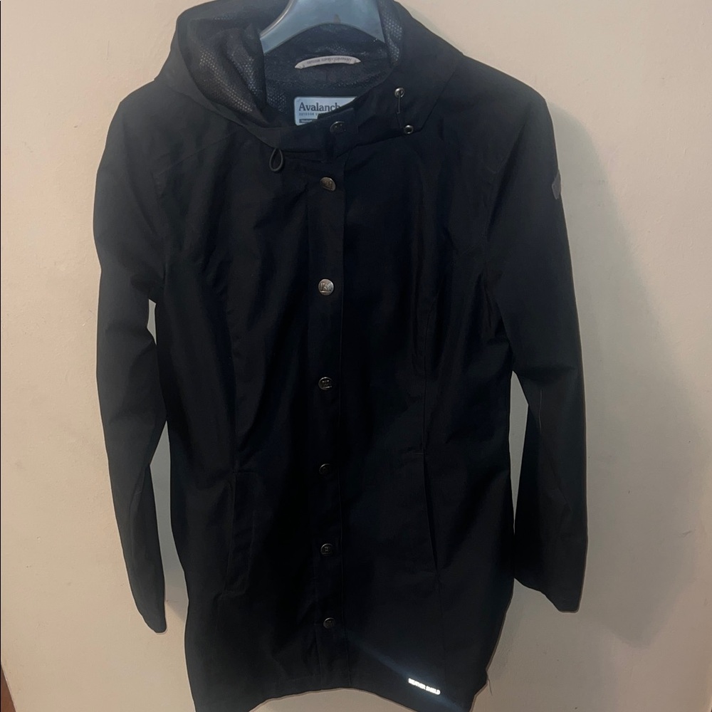 Avalanche Midnight Black Hooded Jacket- medium